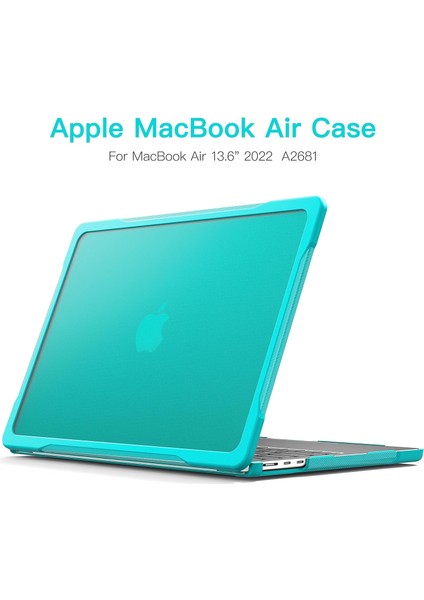 M2 MacBook Air 13.6 Inç 2022 Model A2681 Mat Karbon Fiber Kenarlar Darbeye Dayanıklı, Çizilmez ve Parmak Izi Önleyici, Klavye Kapaklı Ekran Koruyucu, Mavi Için Ultimate Koruma Kılı (Yurt Dışından) modelleri
