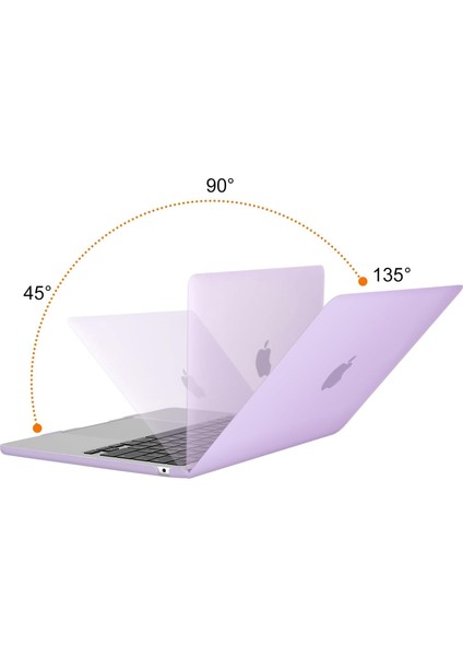 MacBook Air 13,6 Inç Kılıf ile Uyumlu 2022 2023 Sürüm A2681 M2 Çip, Sıvı Retina Ekran ve Dokunmatik Kimlik, Koruyucu Plastik Sert Kılıf Kapak, Mor (Yurt Dışından)