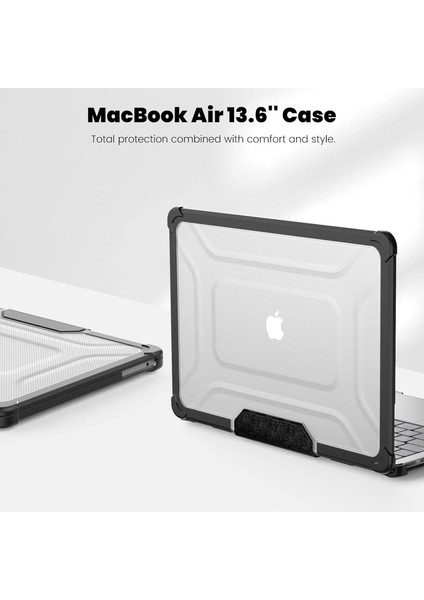 M2 MacBook Air 13,6 Inç Kılıf 2022 Model A2681 - Tam Koruma Çarpışma Önleyici Tasarım Katlanabilir Stand Tpu Tampon, Klavye Kapaklı ve Ekran Koruyucu - Dayanıklı Çizilmeye Dayanıkl (Yurt Dışından) fiyatları
