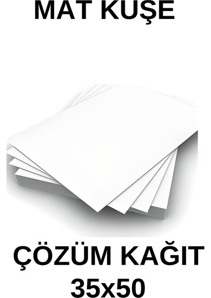 Mat Kuşe Gramajlı Kağıt 35X50 cm 130 gr - 50 Adet