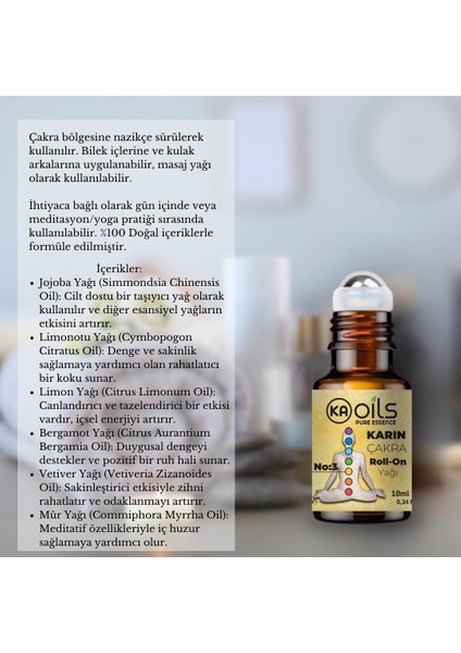 Karın Çakra Roll-On Yağı No:3 -10ML