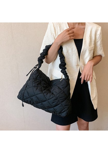 Pamuklu Çok Yönlü Koltukaltı Çantası-Siyah (Yurt Dışından) indirimleri