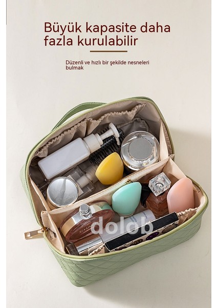 Yeni Kapitone Kore Kadın Kozmetik Çantası Büyük Kapasiteli Taşınabilir Saklama Çantası (Yurt Dışından) fiyatları