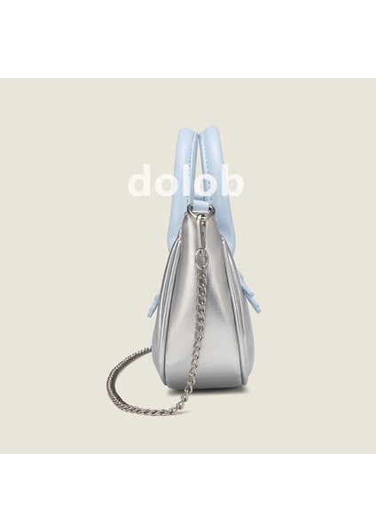 Metal Gümüş Çanta Çanta Kadın 2023 Yeni Popüler Niş Hilal Çanta Moda (Yurt Dışından) modelleri