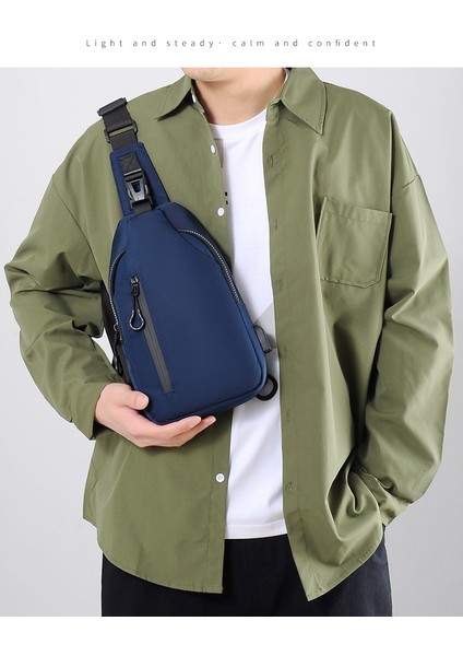 Erkek Göğüs Çantası Çapraz Sırt Çantası Rahat Göğüs Çantası Çift Fermuarlı Büyük Kapasiteli Göğüs Çantası Erkek Omuz Çantası (Yurt Dışından) fiyatları