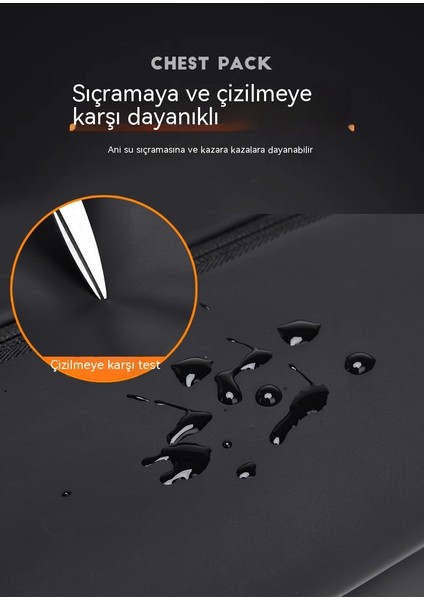 Fonksiyonel Rüzgar Çapraz Omuz Çantası Erkek Gelgit Marka Tek Omuz Çapraz Göğüs Çantası Çok Fonksiyonlu Bisiklet Çantası Siyah Postacı Çantası (Yurt Dışından)