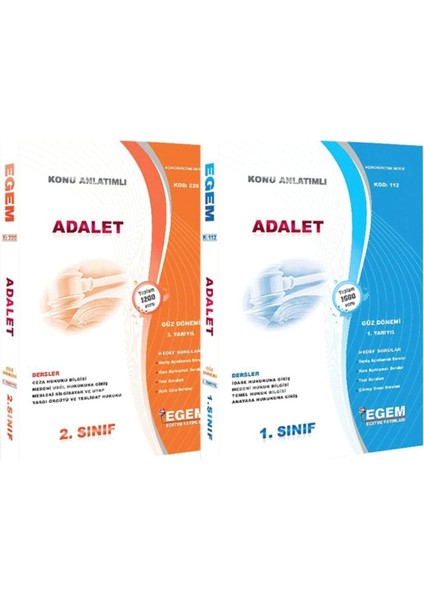 AÖF Adalet Bölümü 1. Sınıf 1.yarıyıl ve 2. Sınıf 3. Yarıyıl Güz Dönemi Konu ve Soru