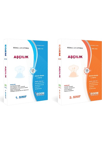 AÖF Açık Öğretim Aşçılık 1 ve 2. Sınıf 2 ve 4.dönem Bahar Dönemi Konu Anlatımlı Soru Bankası