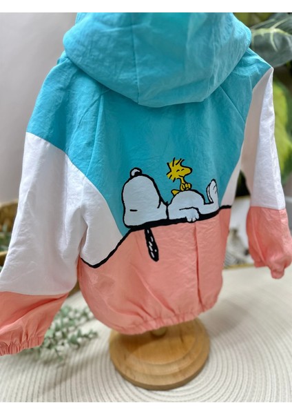 Snoopy Basklı Parça Renkli Unisex Yağmurluk