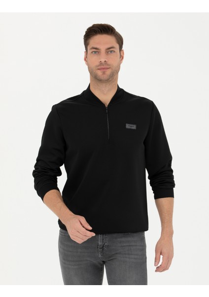 Pierre Cardin Erkek Siyah Regular Fit Sweatshirt 50279533-VR046