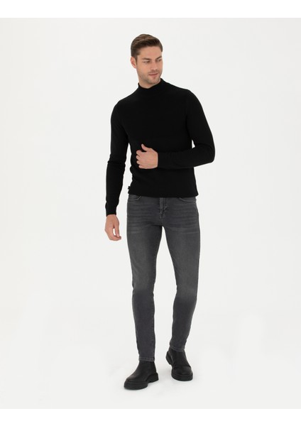 Pierre Cardin Erkek Siyah Slim Fit Kazak 50281844-VR046