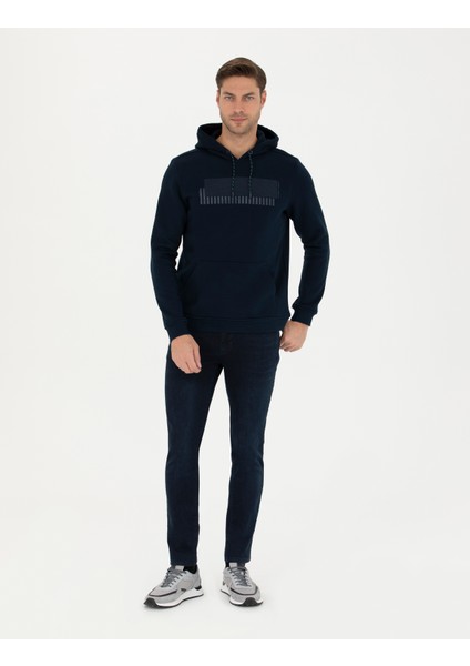 Pierre Cardin Erkek Lacivert Regular Fit Sweatshirt 50273929-VR033