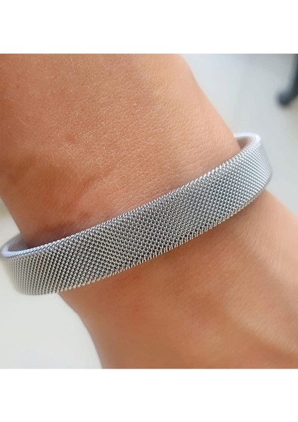 316L Cerrahi Çelik Erkek Hasır Kelepçe Bileklik fırsatları