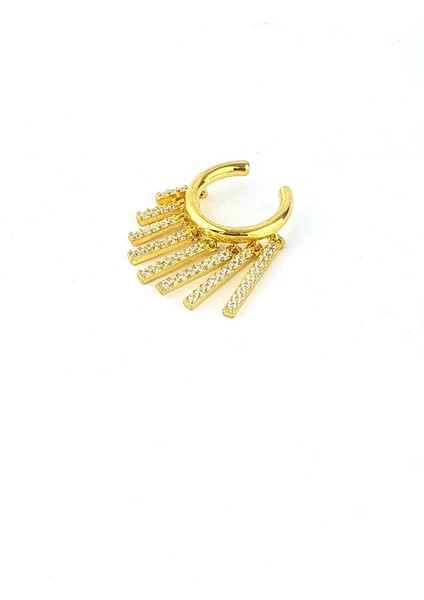 Zirkon Taş Detaylı 925 Ayar Gümüş Earcuff Kıkırdak Küpe fiyatları