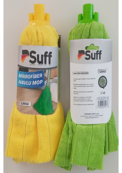 2 Adet Suff Mikrofiber Havlu Mop Large