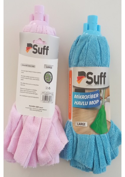 2 Adet Suff Mikrofiber Havlu Mop Large