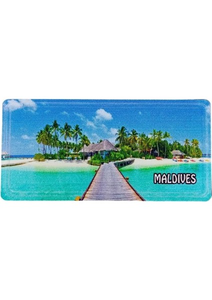 Maldivler Temalı Plaka Magnet