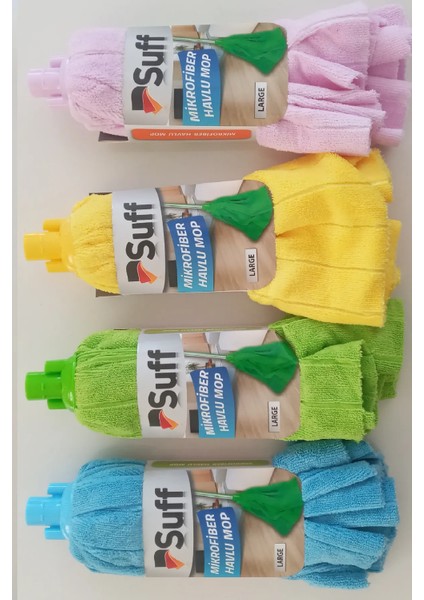 4 Adet Suff Mikrofiber Havlu Mop Large