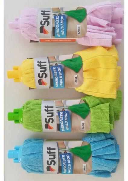 4 Adet Suff Mikrofiber Havlu Mop Large