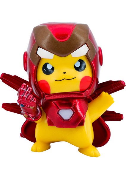 Küçük Cos Avengers Demir Adam Pikachu Marvel Bebek Modeli El Şekil Araba Süsleme (Yurt Dışından)