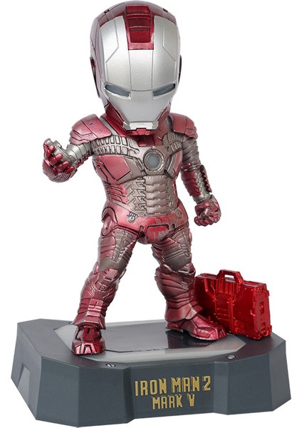 Egg ATTACK002 Iron Man 2 Q Versiyonu Mk3 Mk2 Aydınlık Stand Marvel Figürü (Yurt Dışından)