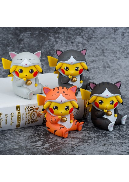 Pet Küçük S Versiyonu Turuncu Kedi Ci Huamao Cos Pikachu Kutulu Şekil Modeli (Yurt Dışından)