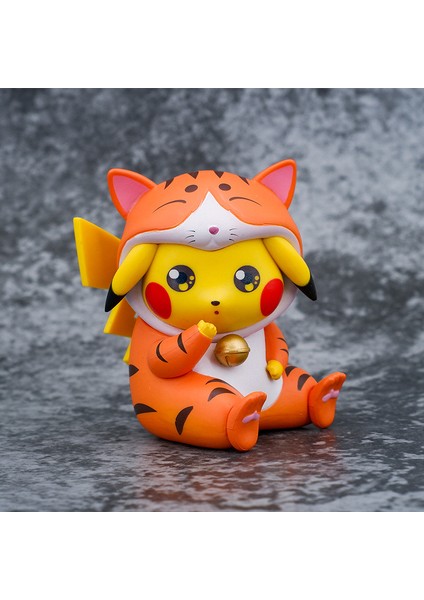 Pet Küçük S Versiyonu Turuncu Kedi Ci Huamao Cos Pikachu Kutulu Şekil Modeli (Yurt Dışından)