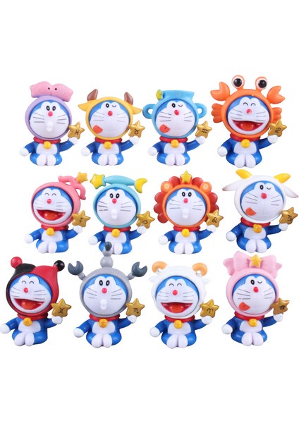 12 Çeşit Doraemon Burcu, Tinker Bell, Doraemon Bebeği, Pasta Araba Süsleme Süsleri (Yurt Dışından)
