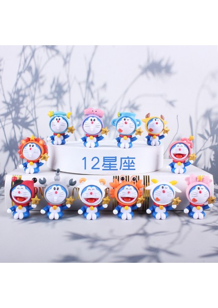 12 Çeşit Doraemon Burcu, Tinker Bell, Doraemon Bebeği, Pasta Araba Süsleme Süsleri (Yurt Dışından)