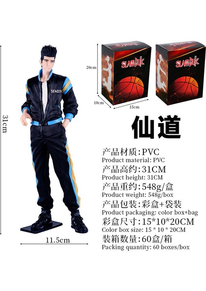 Slam Dunk Foc Gk Sakuragi Hanamichi Akagi Haruko El Yapımı Ofis Bebeği Modeli (Yurt Dışından)