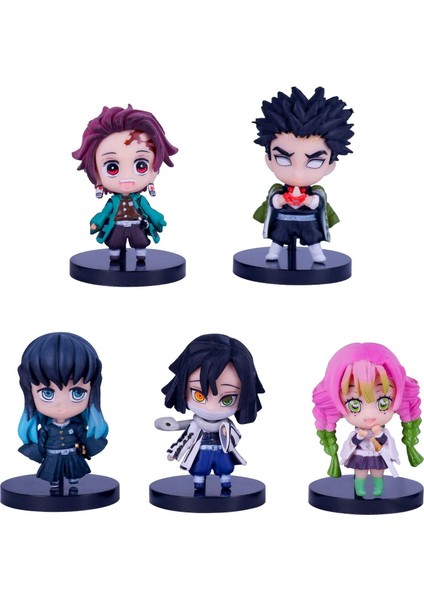 Demon Slayer: Kimetsu No Yaiba S Versiyonu Bebek El Figürü Inosuke Soba Nezuko Kazuki Zenitsu Araba Küçük Süsler (Yurt Dışından)