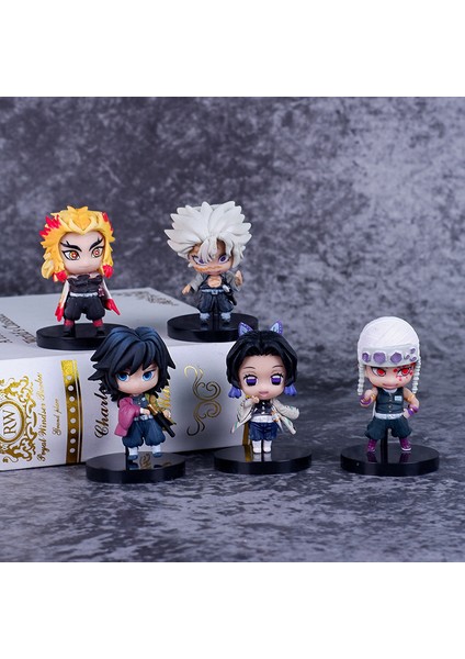 Demon Slayer: Kimetsu No Yaiba S Versiyonu Bebek El Figürü Inosuke Soba Nezuko Kazuki Zenitsu Araba Küçük Süsler (Yurt Dışından)