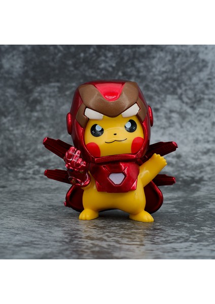 Küçük Cos Avengers Demir Adam Pikachu Marvel Bebek Modeli El Şekil Araba Süsleme (Yurt Dışından)