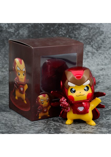 Küçük Cos Avengers Demir Adam Pikachu Marvel Bebek Modeli El Şekil Araba Süsleme (Yurt Dışından)