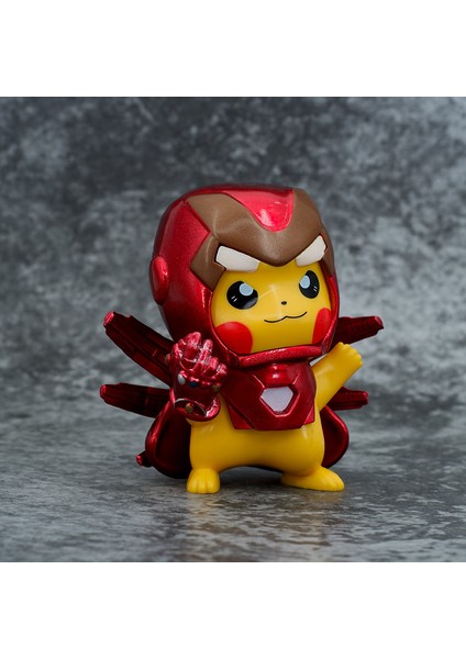 Küçük Cos Avengers Demir Adam Pikachu Marvel Bebek Modeli El Şekil Araba Süsleme (Yurt Dışından)