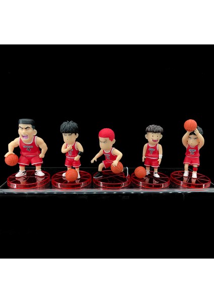Great Sage Slam Dunk'ı Çevreleyen 5 Çeşit Slam Dunk Kırmızı ve Beyaz Çanta El Yapımı Ofis Modeli Süsleri (Yurt Dışından)
