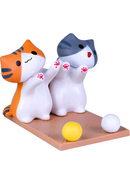 Kedi Arka Bahçe Cep Telefonu Standı Karikatür Hayvan Cep Telefonu Desteği Standı Japon Kedi Masaüstü Süsleme (Yurt Dışından)