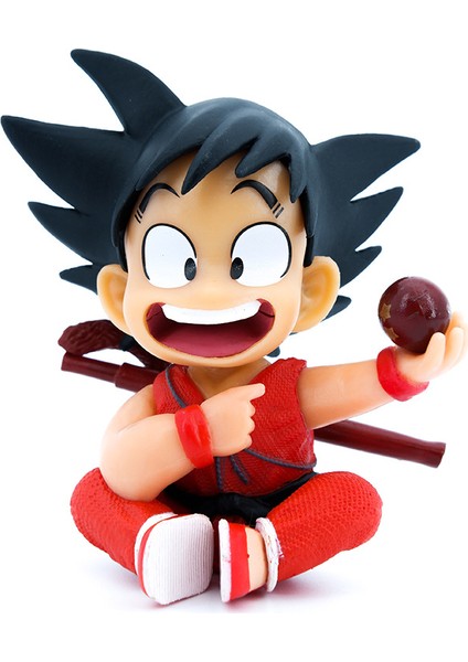 2 Tür Dragon Ball Figürü, Dragon Ball Bebeklerini Tutan Çocukluk Sun Wukong'u, Oyuncak Pasta Süslemeleri (Yurt Dışından)