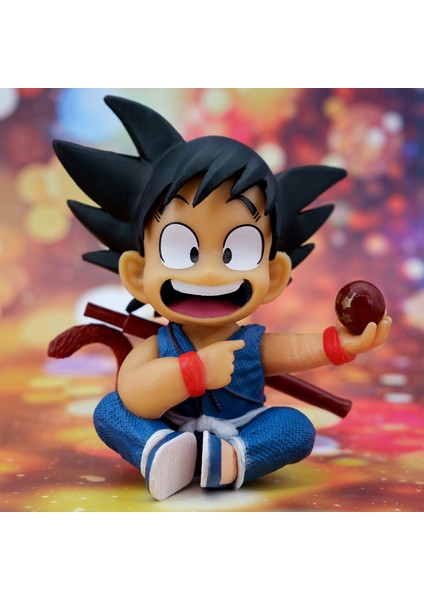 2 Tür Dragon Ball Figürü, Dragon Ball Bebeklerini Tutan Çocukluk Sun Wukong'u, Oyuncak Pasta Süslemeleri (Yurt Dışından) modelleri