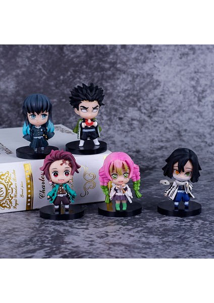 Demon Slayer: Kimetsu No Yaiba S Versiyonu Bebek El Figürü Inosuke Soba Nezuko Kazuki Zenitsu Araba Küçük Süsler (Yurt Dışından)