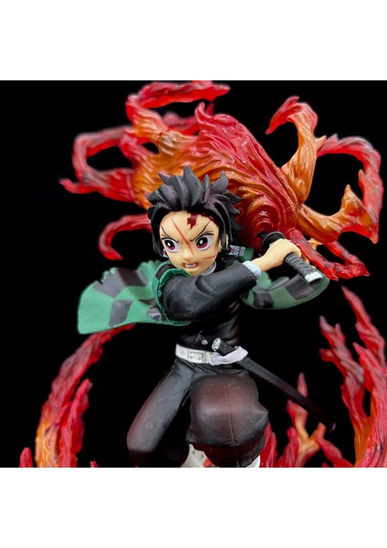 Ateşin Nefesi Tanjiro Figürü Demon Slayer Animasyon Ateş Kagura Kutulu Model Süsleme (Yurt Dışından) fırsatları