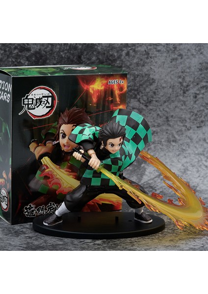 Demon Slayer: Kimetsu No Yaiba Heykelciği, Savaş Gazenitsu Alev Sütunu, Ateş Tanrısı Tanjiro Anime Çevre Süsleri (Yurt Dışından)