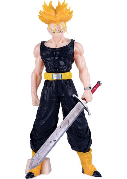Dragon Ball Tl Sandıklar Goku Mor Saç Sarı Saç Saiyan Animasyon Şekilli Kalıp Süsleme 21 cm (Yurt Dışından)