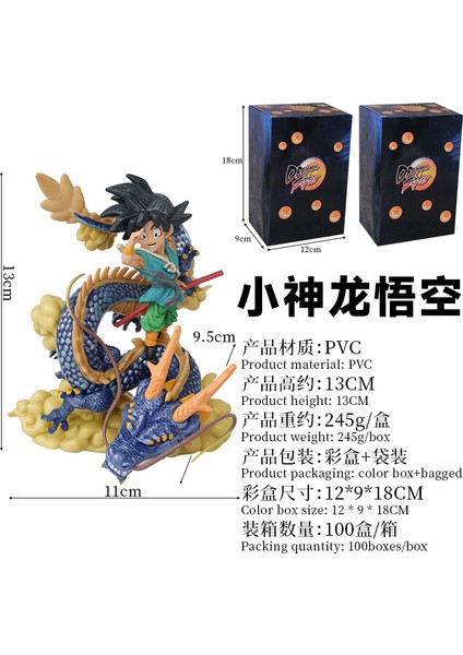 Dragon Ball Gk Elveda Goku Shenlong Şekil Saiyan Sahne Süsleme Modeli Animasyon Hediye (Yurt Dışından)