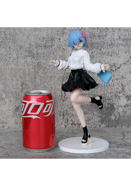 Anime Re:zero Başka Bir Dünyada Hayata Başlamak Rem Siyah Beyaz Date Kıyafet Şekil Süsleme Modeli (Yurt Dışından)