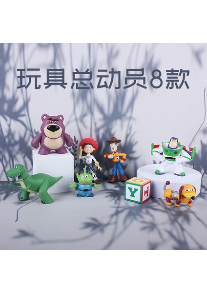 Story 3 Oyuncak Hikayesi 3'ün 8 Oyuncak Bebek Süsünden Oluşan Komple Seti Buzz Lightyear Woody Figürü (Yurt Dışından)