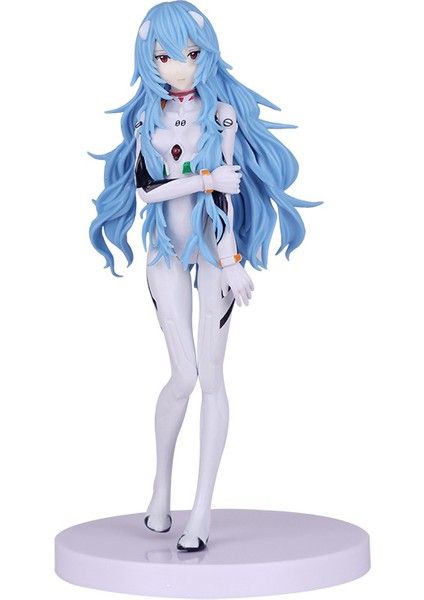 Güzel Kız Serisi Mh Eva Ayanami Rei Uzun Saçlı Ayakta Poz Tiyatro Versiyonu Modeli Süsler Kutulu Şekil (Yurt Dışından)