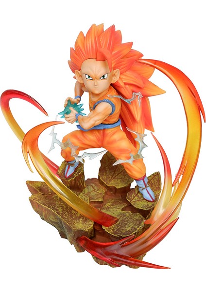 Dragon Ball S Versiyonu Süper Üç Dalga Goku Şekil Süper Saiyan Bebek Modeli Süs Araba Hediye (Yurt Dışından)