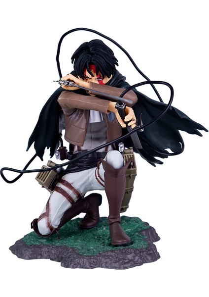 Titan'a Saldırı Levi Kaptan Savaş Hasarı Kanlı Savaş Anime Figürü Modeli Hazır Stok (Yurt Dışından)