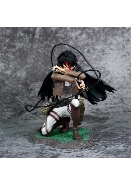Titan'a Saldırı Levi Kaptan Savaş Hasarı Kanlı Savaş Anime Figürü Modeli Hazır Stok (Yurt Dışından)